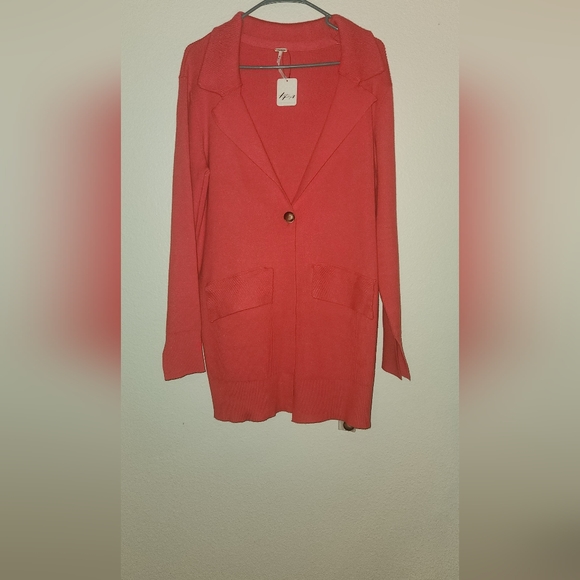 Free People Cardigan Sweater in "Pink Rose" NWT - Picture 4 of 7